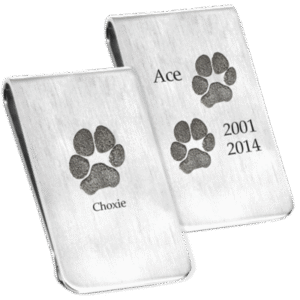 Pet Paw Print Money Clip
