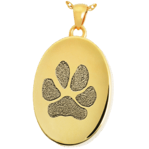 Oval with Actual Paw Print
