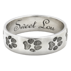 Wrap-Around Paw Print Band Ring