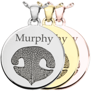 Round Pendant with Actual Nose Print