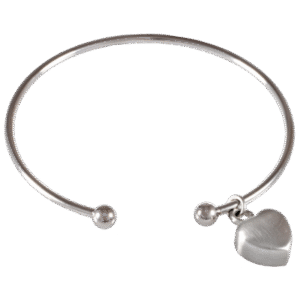 Stainless Steel Cuff Bracelet with Heart